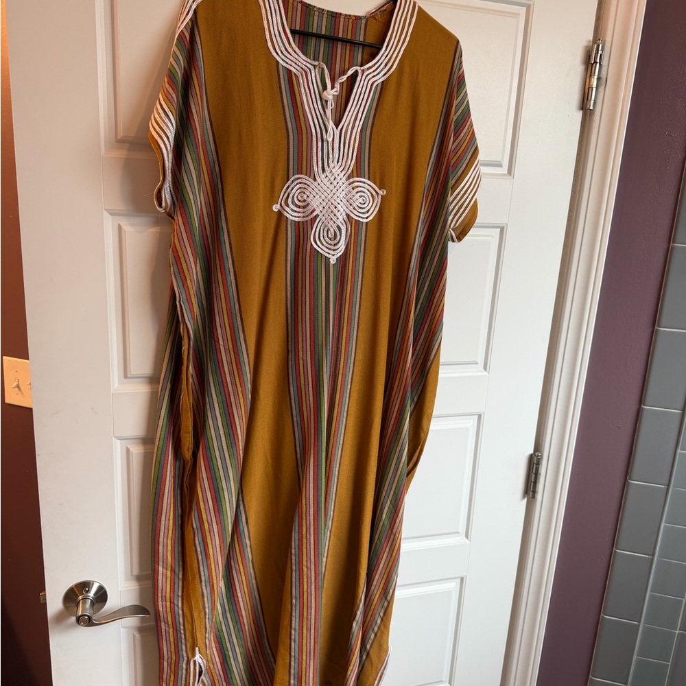 Striped Multicolor Kaftan Dress